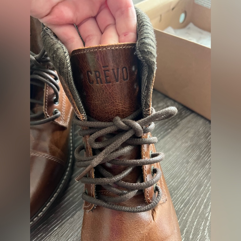 Crevo Chestnut Leather Mens Boots size 13 - Picture 3 of 9